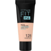 Maybelline Fit Me Matte & Poreless Foundation 128 Warm Nude 30ml - Maison des fragrances