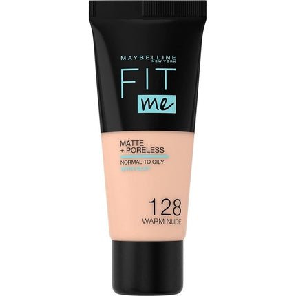Maybelline Fit Me Matte & Poreless Foundation 128 Warm Nude 30ml - Maison des fragrances