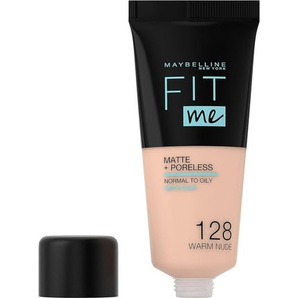 Maybelline Fit Me Matte & Poreless Foundation 128 Warm Nude 30ml - Maison des fragrances