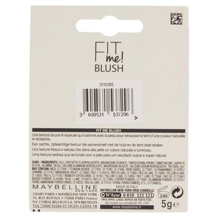 Maybelline New York Blush Powder Fit Me! 40 Peach 4.5g - Maison des fragrances