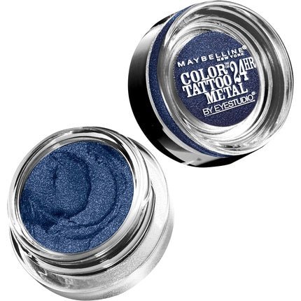 Maybelline New York Eye Studio Color Tattoo Metal 24 Hour Cream Gel Eyeshadow 0.14 Ounce Electric Blue - Maison des fragrances