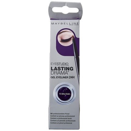 Maybelline New York Eyestudio Lasting Drama Gel Eyeliner Ultra Violet 3ml with Brush - Maison des fragrances