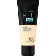 Maybelline New York Fit Me Matte & Poreless Foundation 105 Natural Ivory 30ml - Maison des fragrances
