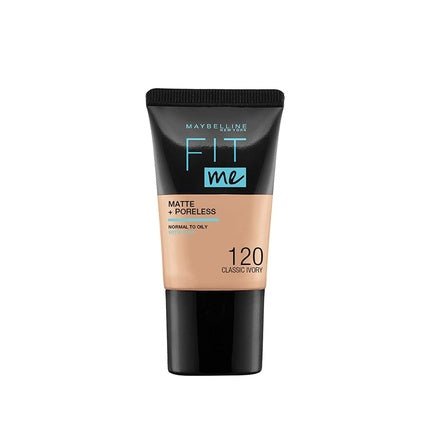 Maybelline New York Fit Me Matte & Poreless Foundation for Normal to Oily Skin 18ml 120 Classic Ivory - Maison des fragrances
