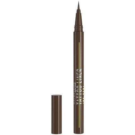 Maybelline New York Liquid Eyeliner Waterproof Smudge - proof and Long - lasting Vegan Tattoo Liner Ink Eyeliner No. 882 Pitch Brown 1ml - Maison des fragrances