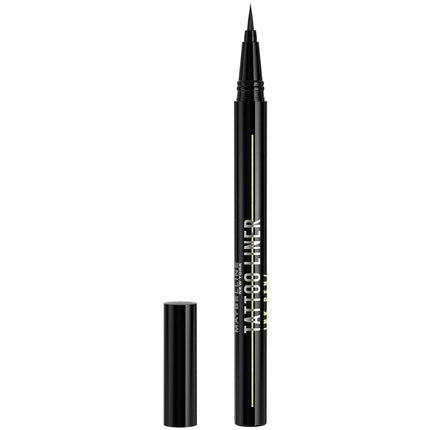 Maybelline New York Liquid Eyeliner Waterproof Smudge - proof Long - lasting Vegan Tattoo Liner Ink Eyeliner No. 881 Matte Black 1ml - Maison des fragrances