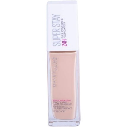 Maybelline New York Superstay 24 Hour Longlasting Foundation Lightweight Feel Water and Transfer Resistant 30ml Shade 3 True Ivory - Maison des fragrances