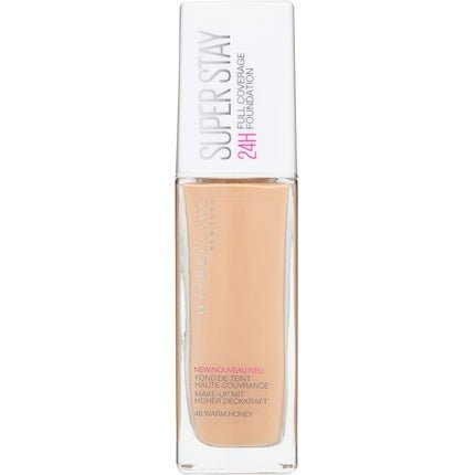 Maybelline New York Superstay 24 Hour Longlasting Foundation Lightweight Feel Water and Transfer Resistant 30ml Shade 46 Warm Honey - Maison des fragrances