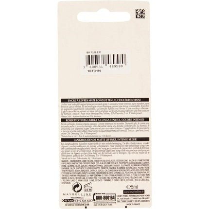 Maybelline Super Stay Matte Ink Liquid Lipstick 80 Ruler 5ml - Maison des fragrances
