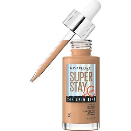 Maybelline Super Stay Skin Tint Foundation with Vitamin C Long - Lasting up to 24H Vegan Formula Shade 36 30ml - Maison des fragrances
