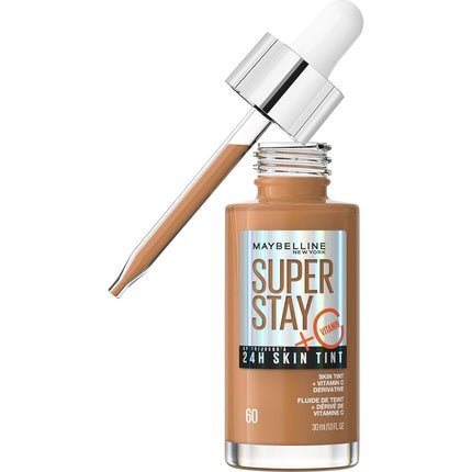 Maybelline Super Stay Skin Tint Foundation with Vitamin C Long - Lasting up to 24H Vegan Formula Shade 60 30ml - Maison des fragrances