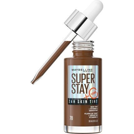 Maybelline Super Stay Skin Tint Foundation with Vitamin C Long - Lasting Vegan Formula Shade 78 - Maison des fragrances