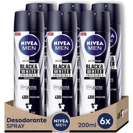 Nivea Invisible for Black & White Original Citrus Déodorant (Déo) Homme 200ml