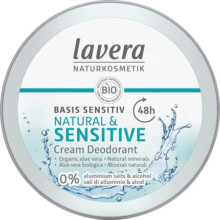 lavera Deo Creme Basis Sensitiv Natural & Sensitive with Organic Aloe Vera and Natural Minerals 50ml Lavera