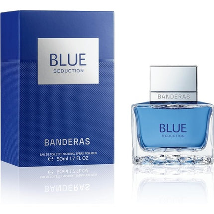 Banderas Perfumes Blue Seduction Eau de Toilette for Men Long Lasting Fresh and Casual Fragrance Woody and Aquatic Notes Ideal for Day Wear 50ml Banderas