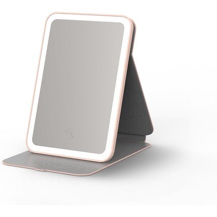 Medisana CM 400 Cosmetic Mirror with Lighting, Makeup Mirror with LED Light, Table Mirror with Rechargeable Battery Small, Foldable and Portable, Perfect for Travel - Maison des fragrances