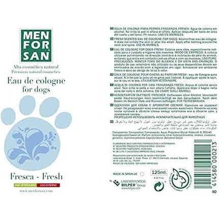 Menforsan Cologne Water For Fresh Dogs Eau de Cologne Homme 125 ml - Hespéridé - Maison des fragrances
