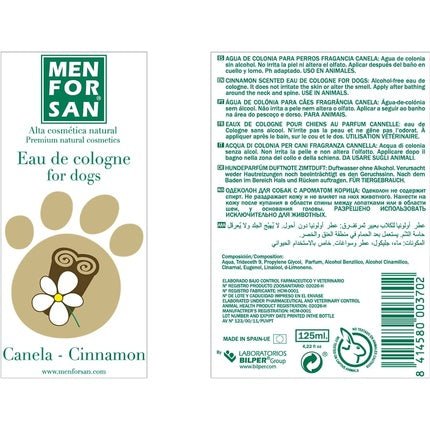 Menforsan For Dogs - Cinnamon, 125 Ml Eau de Cologne pour homme - Maison des fragrances