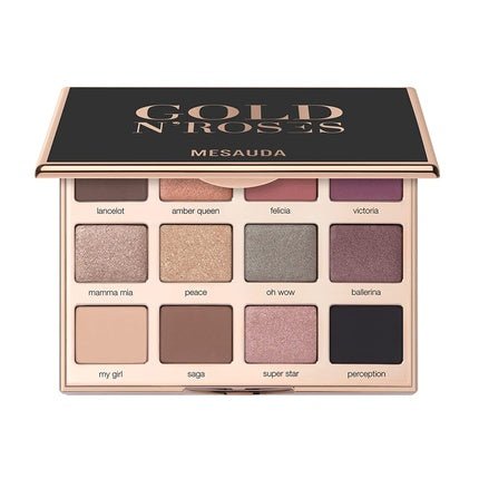 Mesauda Milano Gold'N Roses 12 Compact Eyeshadow Palette 12g - Maison des fragrances