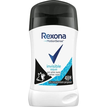 Rexona Invisible Aqua Women's Deodorant Stick 40ml Rexona