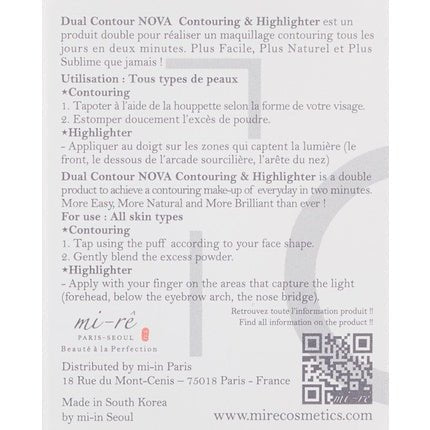 Mi - Rê Loose Powder Pot + Compact Powder Dual Contour Nova Contour + Highlighter 11g - Maison des fragrances