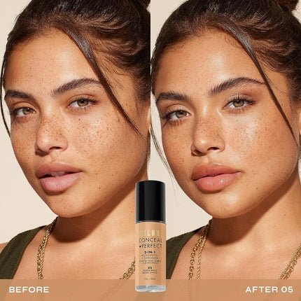 MILANI Conceal + Perfect 2 - In - 1 Foundation + Concealer Warm Beige 30ml - Maison des fragrances