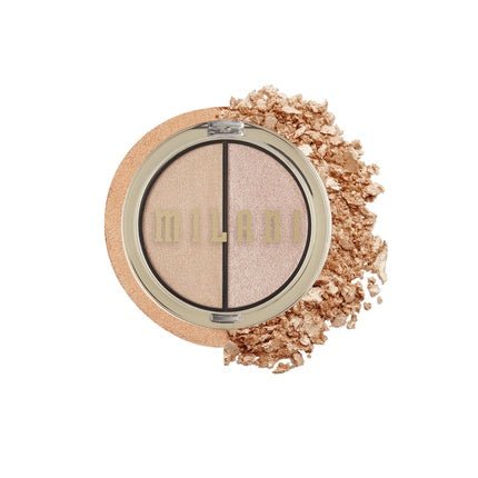Milani Highlighter Duo Makeup Palette with Cream and Powder Highlighter Face Illuminator Power Up - Maison des fragrances