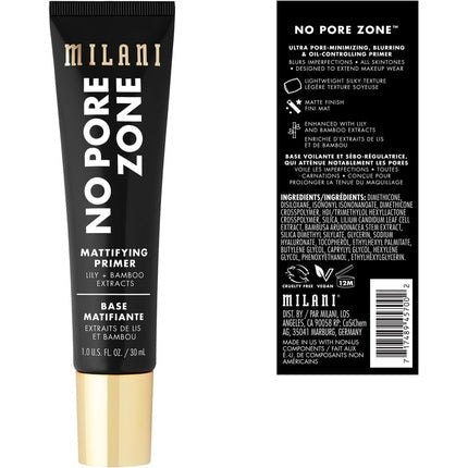 Milani No Pore Zone Mattifying Primer for Makeup 1.0 FlOz Matte Face Primer for Oily Skin - Maison des fragrances