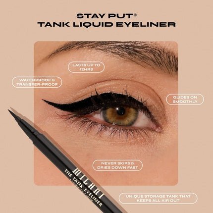 Milani The Tank Liquid Eyeliner No - Skip Waterproof Formula Makeup Pen Long Lasting Smudgeproof 120 Brown - Maison des fragrances