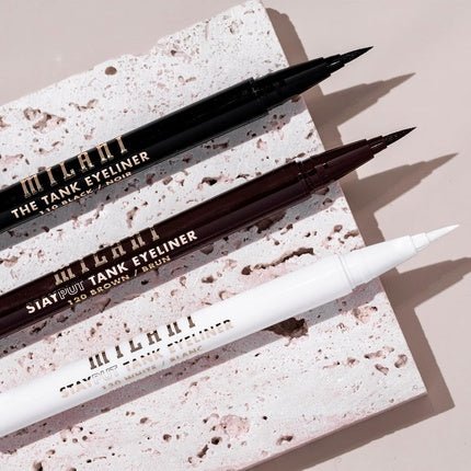 Milani The Tank Liquid Eyeliner No - Skip Waterproof Formula Makeup Pen Long Lasting Smudgeproof 130 White - Maison des fragrances