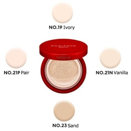 Missha Radiance Perfect Fit Cushion Foundation SPF50+ PA+++ 0.52oz No.19 Ivory - Maison des fragrances