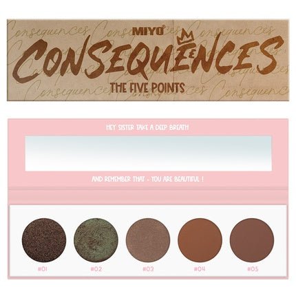 Miyo The Five Points Palette Eyeshadow Palette Consequences - 65g - Maison des fragrances