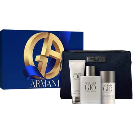 Giorgio Armani Acqua Di Gio - With Shower Gel , Deodorant , And Cosmetic Bag Coffret (Coffret) Homme 100ml