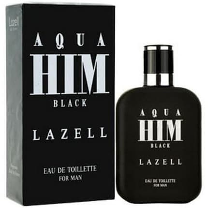 Lazell Aqua HIM Black par Lazell + Gift Travel Size Perfume Atomizer & Refill Pump Perfume Dispenser Eau de Toilette (EDT) Homme 100ml