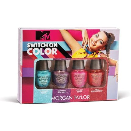 Morgan Taylor Lacquer MTV Switch On Color 2020 Collection Mini 4pk 0.17oz 5mL - Pack of 4 - Maison des fragrances