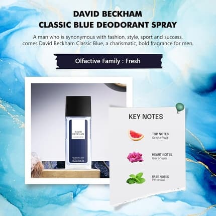 David Beckham Classic Blue Deodorant Déodorant (Déo) Mixte
