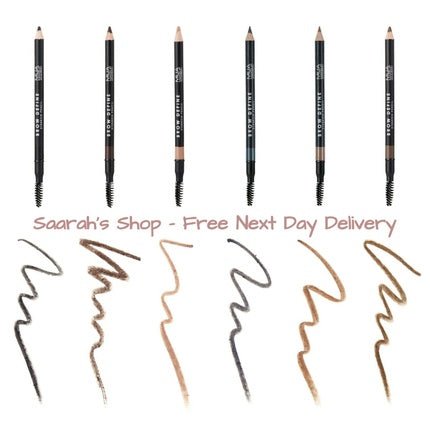 MUA Brow Define Eyebrow Pencil with Sharpener and Spooly Brush - All Shades - Vegan - Maison des fragrances