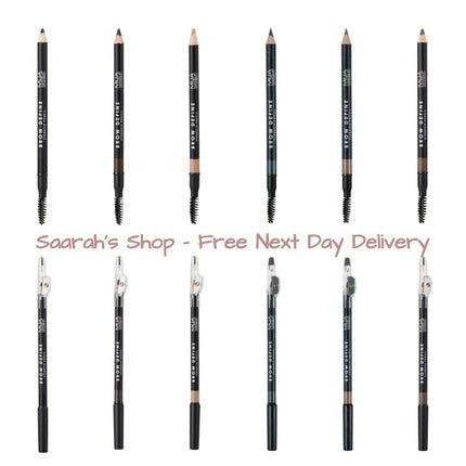 MUA Brow Define Eyebrow Pencil with Sharpener and Spooly Brush - All Shades - Vegan - Maison des fragrances