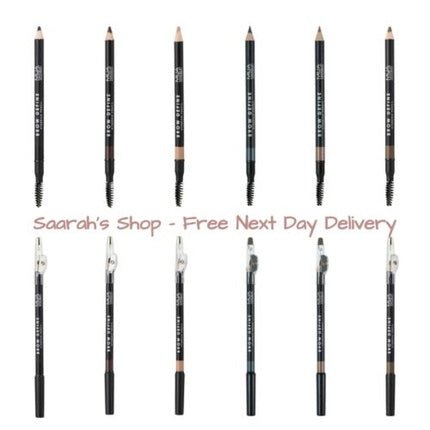 MUA Brow Define Eyebrow Pencil with Sharpener and Spooly Brush - All Shades - Vegan - Maison des fragrances