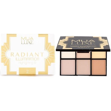 MUA Makeup Academy Luxe Radiant Illumination Highlight Kit 6 Shades Matte & Shimmer - Maison des fragrances