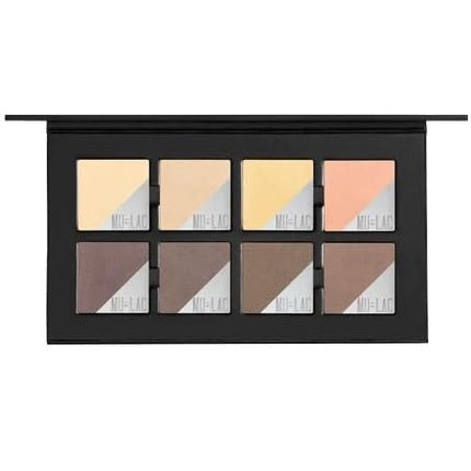 Mulac Cosmetics Contouring and Highlighting Face Palette Creme Athen Vegan 8 x 5g - Maison des fragrances