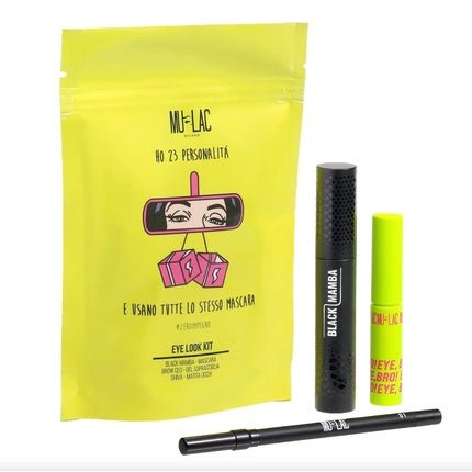 Mulac Cosmetics Eye Look Kit 23 Personalities Brow CEO + Black Mamba + Shiva Eyeliner Limited Edition - Maison des fragrances