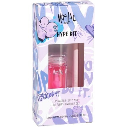 Mulac Cosmetics Hype Kit Lip Liner and Lip Oil Semi Transparent Lip Master Pink Matcha 14 + Pink SYRUP 02 - Maison des fragrances