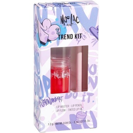 Mulac Cosmetics Trend Kit Lip Liner and Lip Oil Semi Transparent Caramel Slim 15 + Red Jelly 03 - Maison des fragrances