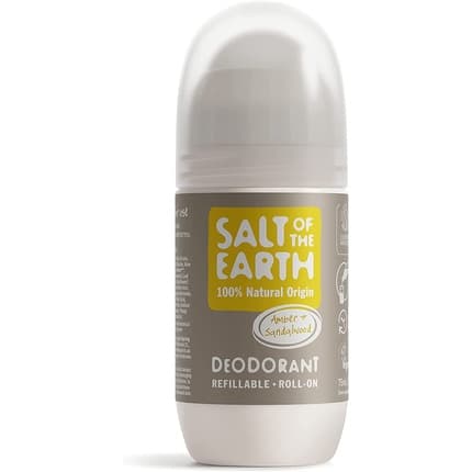 Salt Of The Earth Amber & Sandalwood Natural Rollon Deodorant Refillable Déodorant (Déo) Mixte 75ml