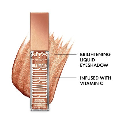 NYX Professional Makeup Ultimate Glow Shots Twisted Tangerine Liquid Eyeshadow with Vitamin C