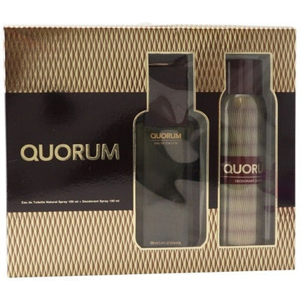 Antonio Puig Quorum Eau de toilette  Eau de Toilette Spray 100ml Avec Deodorant Spray 150ml Antonio Puig