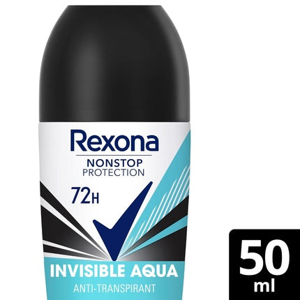 Rexona Nonstop Protection Deo Roll-On Invisible Aqua Anti Perspirant 50ml Rexona