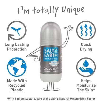 Salt Of The Earth Vetiver & Citrus Deo Rollon Refillable Natural Deodorant Déodorant (Déo) Mixte 75ml