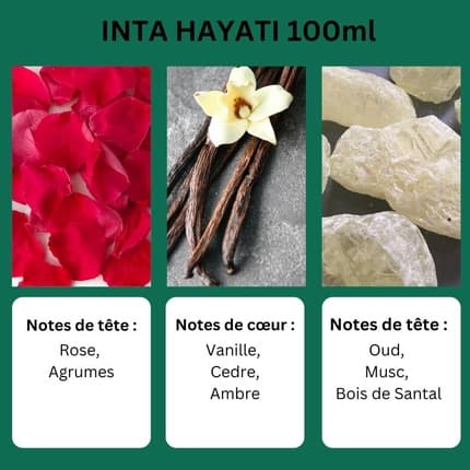Ayat Perfumes INTA HAYATI - Arabian Oriental Fragrance Eau de Parfum (EDP) Femme 100ml